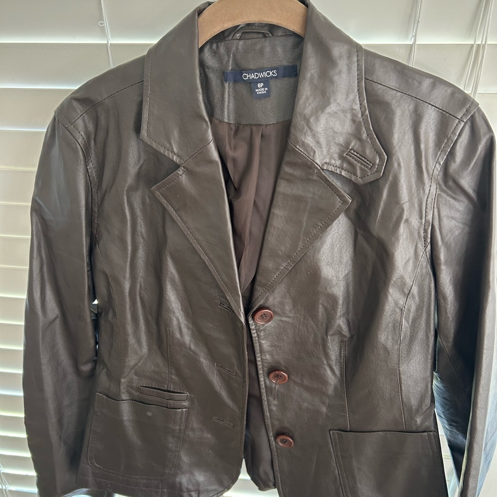 Chadwicks Dark Brown Leather Jacket